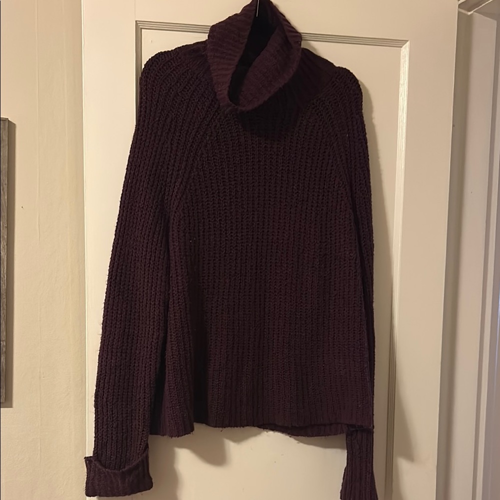 Elegant Plum Turtleneck Sweater